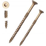 Vruty do dřeva 6x120 mm, profil TORX 100 ks, vruty do dřevotřísky, vruty se zapuštěnou hlavou, – Hledejceny.cz