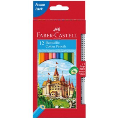 Faber-Castell Coloured Pencils 12ks + tužka Grip 2001 – Zboží Mobilmania