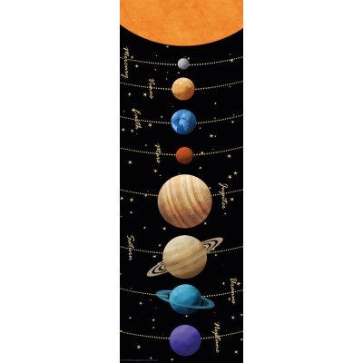 Plakát, Obraz - Sluneční soustava, 53 × 158 cm – Zboží Mobilmania