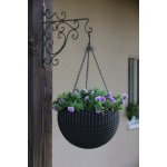 Keter Hanging Sphere květináč 35 x 35 x 22 antracit – Zboží Mobilmania