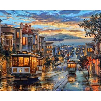 Malování podle čísel Podvečerní San Francisco – Zboží Dáma