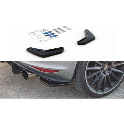 Maxton Design boční difuzory pod zadní nárazník ver.2 pro Volkswagen Golf GTI Mk7, černý lesklý plast ABS – Zboží Mobilmania