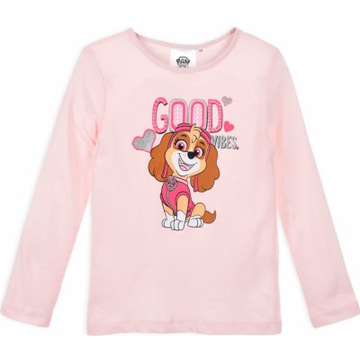 Dívčí tričko PAW PATROL GOOD VIBES růžové – Zboží Mobilmania