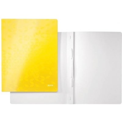 LEITZ Desky s rychlovazačem "Wow", žlutá, A4, laminovaný karton – Zboží Mobilmania