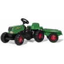 Rolly Toys Olymptoy Šlapací traktor Rolly Kid s vlečkou zeleno červený