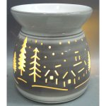 Autronic aroma lampa porcelánová s vánočním motivem šedá – Zboží Dáma
