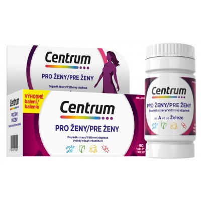 Centrum Multivitamín pro ženy 90 tablet – Zboží Mobilmania