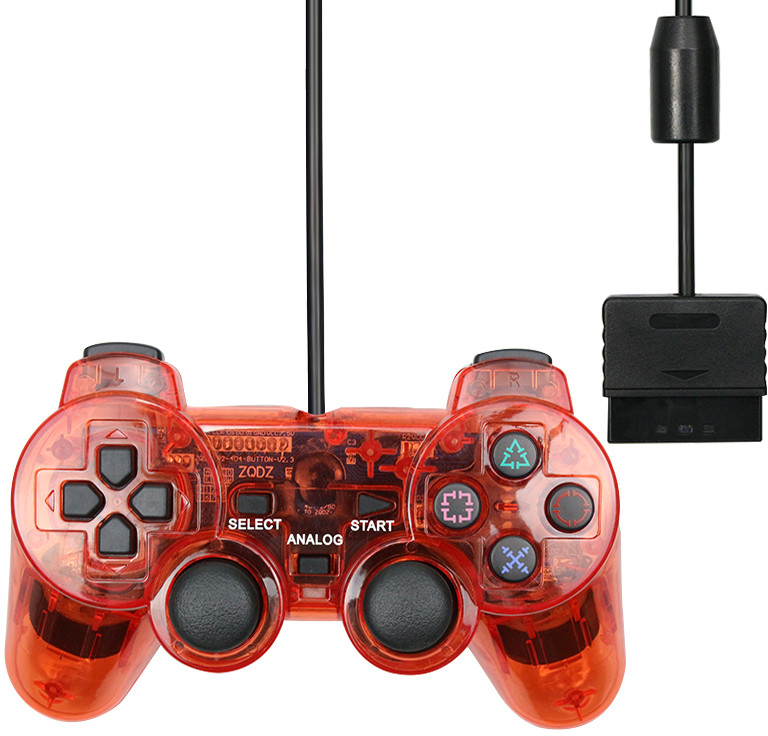 PSko Drátový ovladač pro PS1 a PS2 červený 8945
