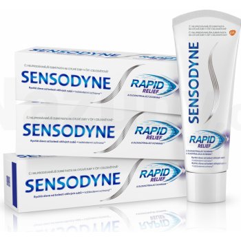 Sensodyne Zubní pasta pro citlivé zuby Rapid 3 x 75 ml