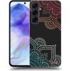 Pouzdro a kryt na mobilní telefon Samsung Picasee silikonové Samsung Galaxy A55 5G Flowers pattern černé