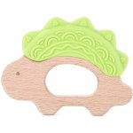 Elpinio dřevěné se silikon dinosaurem zelená – Zboží Mobilmania