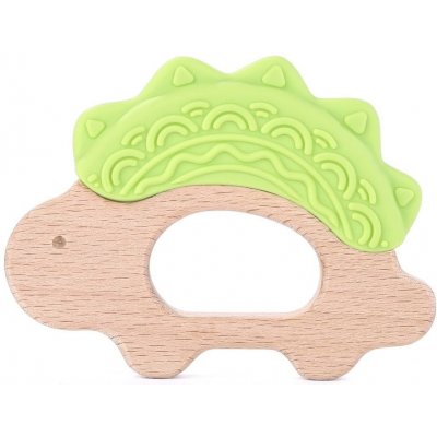 Elpinio dřevěné se silikon dinosaurem zelená – Zboží Mobilmania