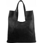 Velká shopper dámská kabelka s crossbody uvnitř černá – Hledejceny.cz