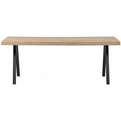 DEEEKHOORN Jídelní stůl TABLO 180 x 90 cm, mangové dřevo a černý kov 375905-N – Zboží Mobilmania