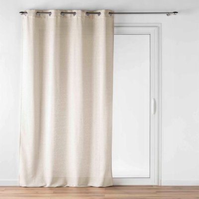 Douceur d`Interieur Béžový závěs s očky a efektem lnu, LUOLINE, 140 x 240 cm – Hledejceny.cz