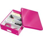 Leitz Click-N-Store Box archivační organizační M (A4), růžový – Zboží Mobilmania