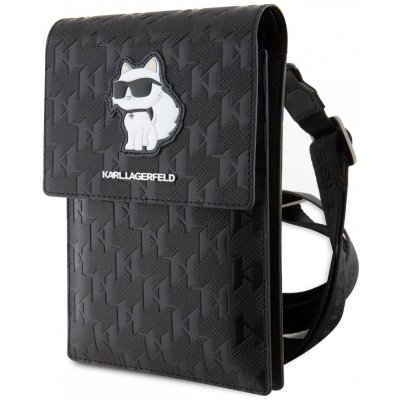 Pouzdro Karl Lagerfeld Saffiano Monogram Wallet Phone Bag Ikonik NFT černé, KLWBSAKHPKK – Zboží Mobilmania