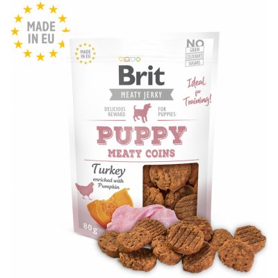 Brit Jerky Puppy Turkey Meaty Coins 80 g – Hledejceny.cz