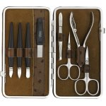 GöSol Solingen Dámská kožená manikúra 1842-100 hnědá pštros – Zboží Dáma