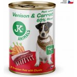 JK Animals Venison & Carrot Premium Paté with Chunks superprémiová masová 400 g – Zboží Mobilmania