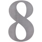 Číslo domovní 8, s 3M páskou, broušená nerez AISI304 – Zbozi.Blesk.cz