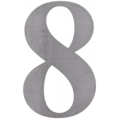 Číslo domovní 8, s 3M páskou, broušená nerez AISI304 – Zbozi.Blesk.cz
