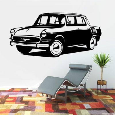 Wrapino vinylová samolepka na zeď Auto Škoda MB 1000, rozměry 80x39cm – Zboží Dáma