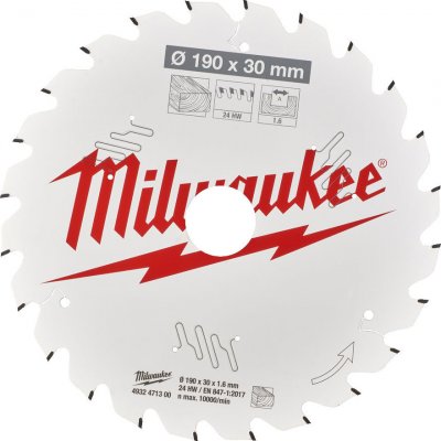 MILWAUKEE Kotouče pro okružní pily CSB P W 190 x 30 x 1,6 x 24ATB 1 ks 4932471300 – Zbozi.Blesk.cz