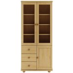 Nábytek z lesa Dřevěná knihovna z masivu borovice KW116 81x190x35 cm – Zboží Dáma