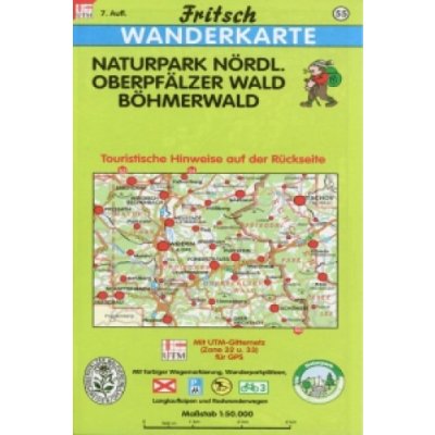 Naturpark Nördlicher Oberpfälzer Wald / Böhmerwald 1 : 50 000. Fritsch Wanderkarte – Zboží Mobilmania