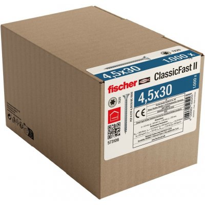 Fischer 573106 šrouby do dřevotřísky 30 mm TX 1000 ks – Hledejceny.cz