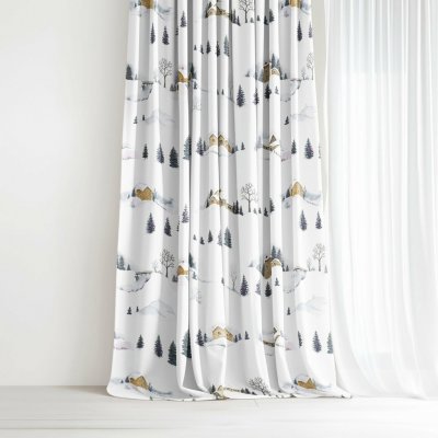 Goldea dekorační závěs luca - zimní krajina 280x150 cm – Hledejceny.cz