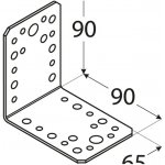 Domax KL4 úhelník spojovací 90x90x65x2,5 mm – HobbyKompas.cz