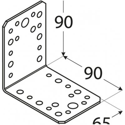 Domax KL4 úhelník spojovací 90x90x65x2,5 mm – HobbyKompas.cz