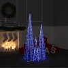 Vánoční osvětlení Nabytek XL Sada akrylových světelných LED kuželů modrá 60 90 120 cm