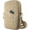 Baterie pro bezdrátové telefony Hello Kitty PU Leather Quilted Pattern Kitty Head Logo Phone Bag Gold