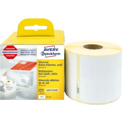 Avery Zweckform AS0722440 Termoetikety 70x54 mm, 320 ks, bílé, kompatibilní s Dymo S0722440 (99015) – Zboží Živě