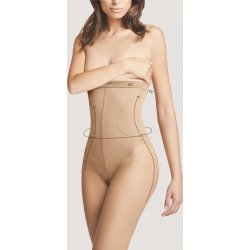 Formující High-Waist Bikini 20 DEN tělová bledá light natural