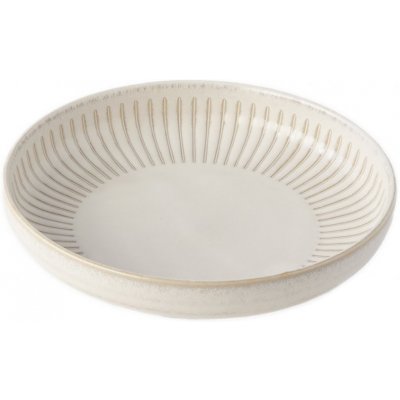 MIJ Jídelní talíř RIDGED ALABASTER 20,5 cm s vysokým okrajem – Zboží Dáma
