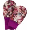 Kojenecká rukavice Esito Rukavice softshell bezpalcové Flowers Fialová