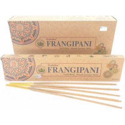 Goloka Vonné tyčinky FRANGIPANI Organika 15 g – Hledejceny.cz