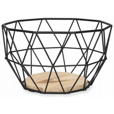 Homla LOft 2021 Košík kulatý černý S 20 cm