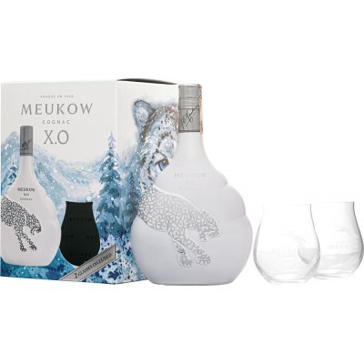 Meukow XO The Ice Panther 40% 0,7 l (dárkové balení 2 sklenice) – Zboží Dáma