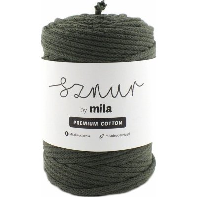 MILA Bavlněná šňůra PREMIUM COTTON 5mm/100m - Olivová/PC48 – Zboží Dáma