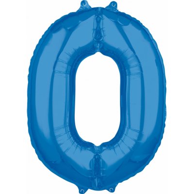 Balónek fóliový narozeniny číslo 0 modré 66 cm – Zbozi.Blesk.cz