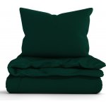 MKLuzkoviny.cz bavlna povlečení Renforcé Jasmine tmavě zelená 140x200 70x90 – Zboží Dáma