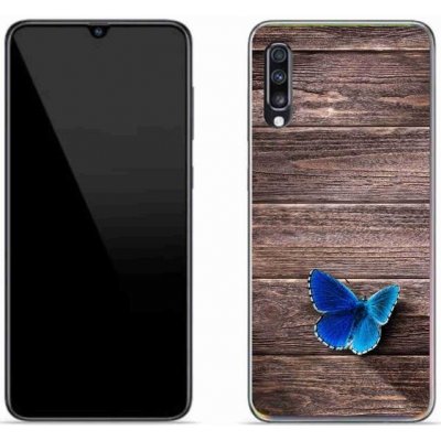 Pouzdro mmCase Gelové Samsung Galaxy A70 - modrý motýl 1 – Zboží Mobilmania