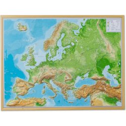 Plastická nástěnná mapa Evropy nástěnné mapy - Nejlepší Ceny.cz