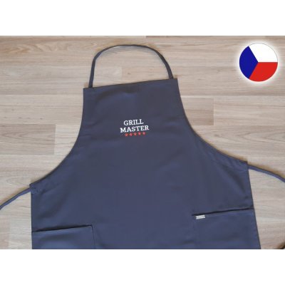 Povlečení Plus Zástěra pro muže s výšivkou šedá 72x100 GRILL MASTER HVĚZDY – Sleviste.cz