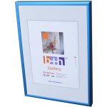 Hlinikový rámeček AS modrý Rozměr: 21x29,7 A4, Typ zasklení: Plexisklo čiré – Zboží Živě